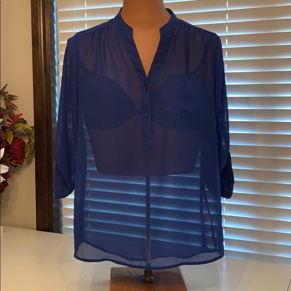 Maurices blue tunic